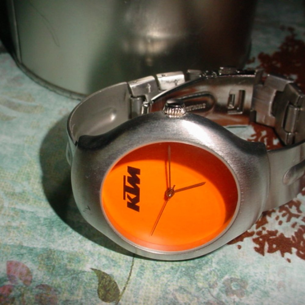 KTM Stainless Steel Orange Logo Mens Watch